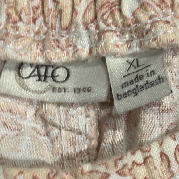 Cato Floral Print Linen Blend Elastic Waist Drawstring Shorts Size XL - NWT - Picture 4 of 5